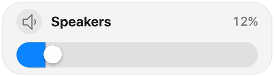Audio Output widget