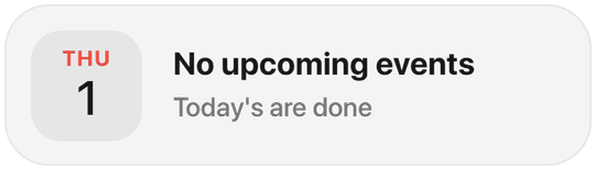 Calendar widget