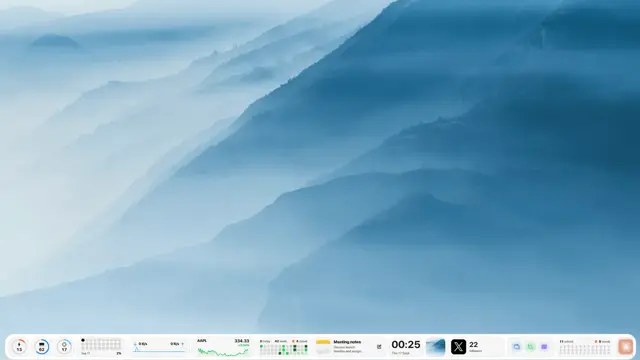 lumabar dock on a Windows desktop, setup 4