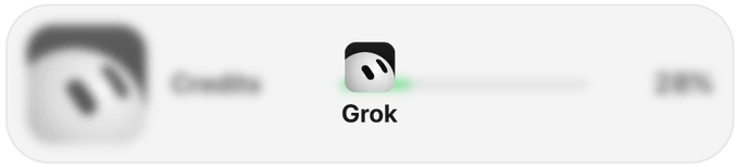 Grok Usage widget