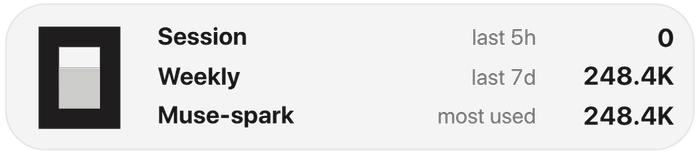 OpenCode Plan Usage widget