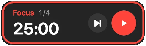 Pomodoro widget