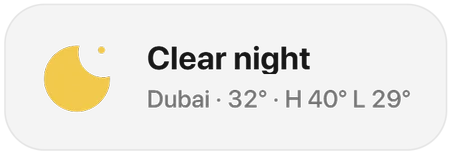 Weather Status widget