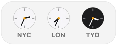 World Clocks widget
