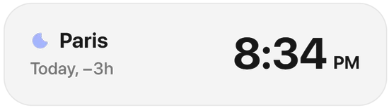 World Time widget
